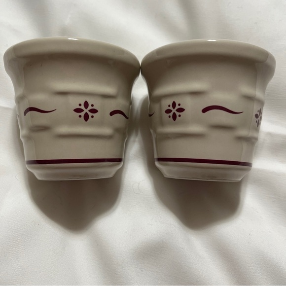 Longaberger Pottery Woven Traditions 2 Condiment,Votive Small Cups - Picture 4 of 4